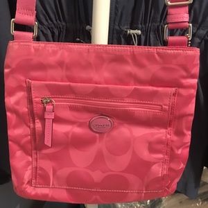 Bright pink coach crossbody